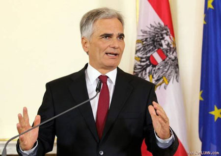 Thủ tướng Áo Werner Faymann.
